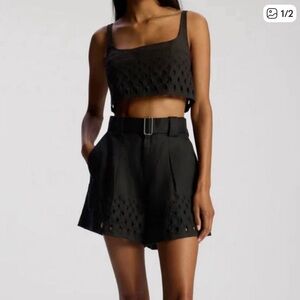 NWOT A.L.C. Sky Eyelet Linen Top and Kali Linen Short